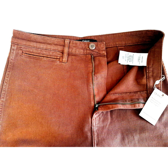 Quince Women's Wide Leg Pants in Warm Brown - Picture 5 of 12